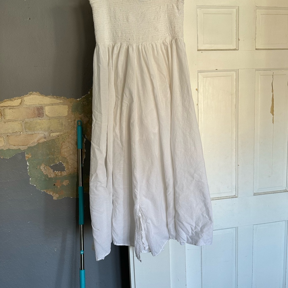 White Strapless Dress